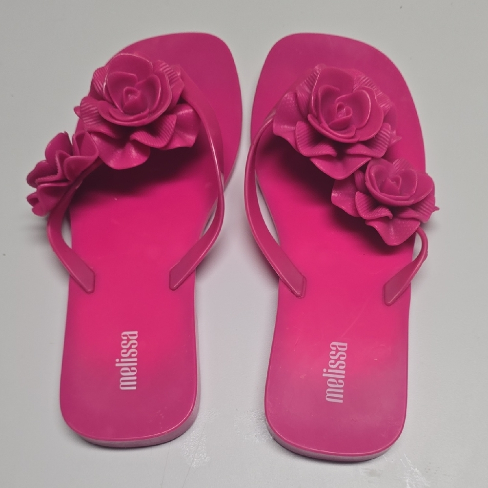 Melissa Women's Bright Pink Floral Sandals